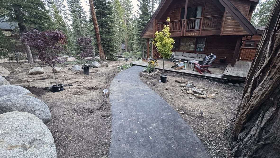 Site before the landscaping work