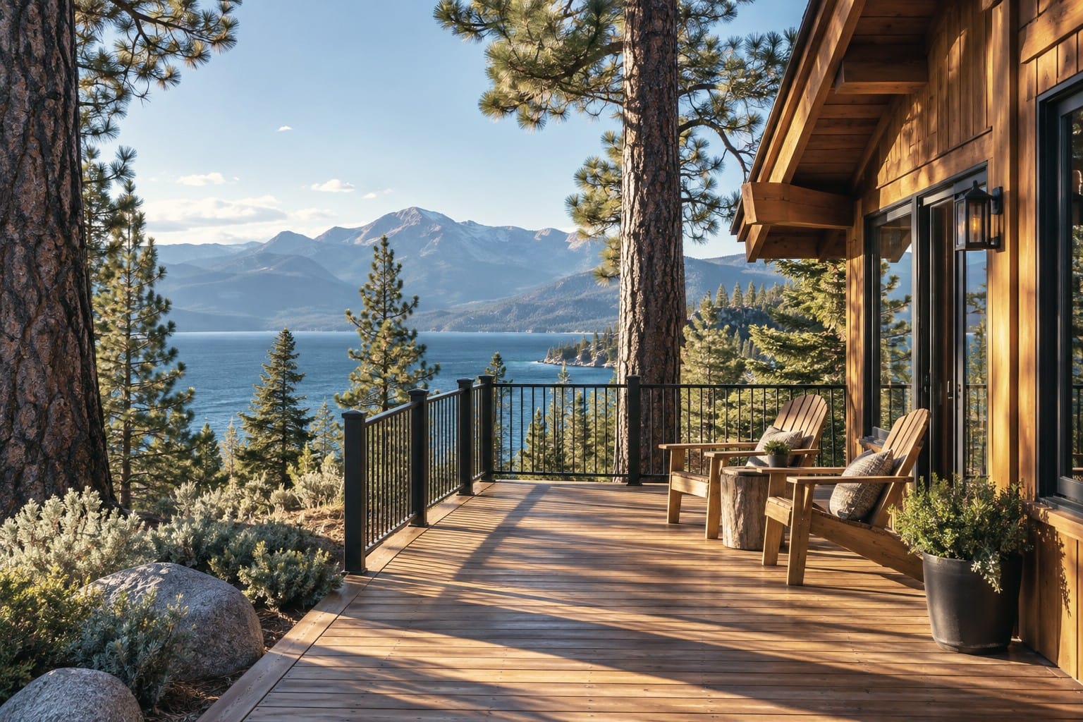 Lake Tahoe seen through the pines