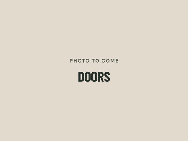Photo to come: doors