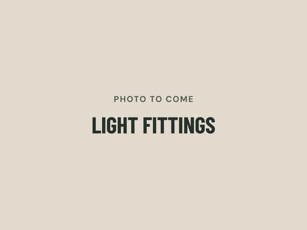 Photo to come: light fittings