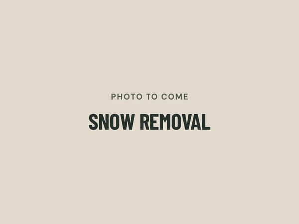 Photo to come: snow removal