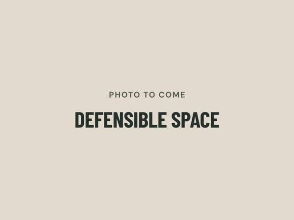 Photo to come: defensible space
